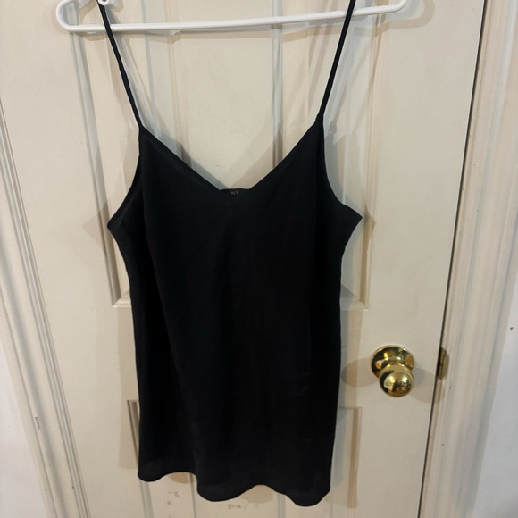 J.Crew black 100 silk tank top - Picture 1 of 4